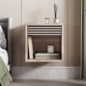 Broholm sengebord - Eg hvidolie - D/L: 35 H: 40 B: 40 - Stærk Pris 